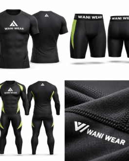 Home Custom Compression Set Manufacturer (Shirt & Shorts) | Gym & Fitness Wear | WANI WEAR Pakistan