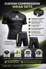Custom Compression Set Manufacturer (Shirt & Shorts) | Gym & Fitness Wear | WANI WEAR Pakistan