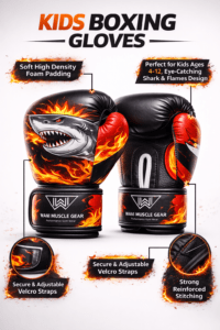 apex shark series kids boxing gloves – premium youth training & sparring gloves (b2b bulk pricing)