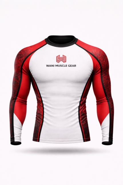 MMA rashguard long sleeve compression shirt athletic fit training apparel