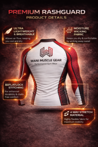 custom rash guards manufacturer – premium mma, bjj & gym compression shirts | wani muscle gear