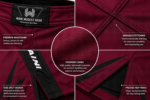 mma shorts fabric close up stitching detail durable polyester sublimation fightwear