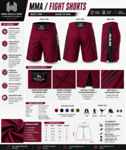 sublimation mma shorts print fade resistant custom fightwear design