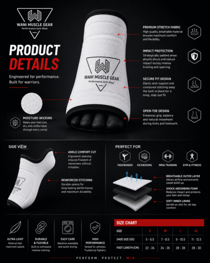 Customized Advanced Taekwondo Foot Socks with impact protection for martial arts training