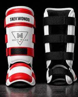 Wani Wear Custom Taekwondo Shin Guards — Premium PU Leather | OEM & Private Label Available
