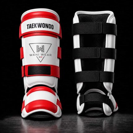 Wani Wear Custom Taekwondo Shin Guards — Premium PU Leather | OEM & Private Label Available