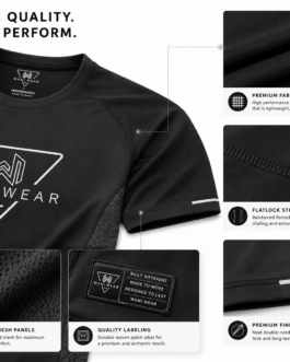 wani wear custom gym shirt — oem performance t shirt | breathable mesh | private label sportswear