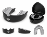 Black and grey boxing mouth guard with dual-layer protection - Wani Wear