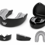 Black and grey boxing mouth guard with dual-layer protection - Wani Wear