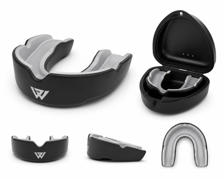 Black and grey boxing mouth guard with dual-layer protection - Wani Wear