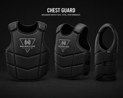 Custom MMA Boxing Chest Guard with High Density Foam Protection and Reinforced Stitching for Combat Sports Training.