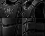 Custom MMA Boxing Chest Guard with High Density Foam Protection and Reinforced Stitching for Combat Sports Training.
