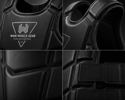Custom MMA Boxing Chest Guard with High Density Foam Protection and Reinforced Stitching for Combat Sports Training.