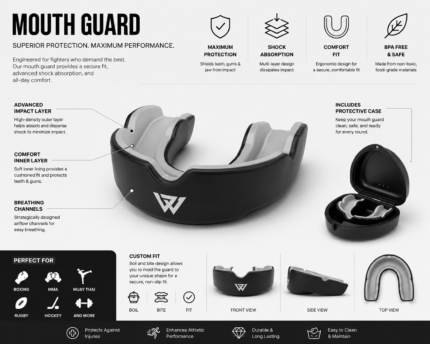 Open protective mouth guard case with ventilated storage