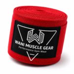 Wani Muscle Gear Red Boxing Hand Wraps – Rolled Product Shot