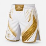 Golden Dragon custom MMA shorts full front product shot