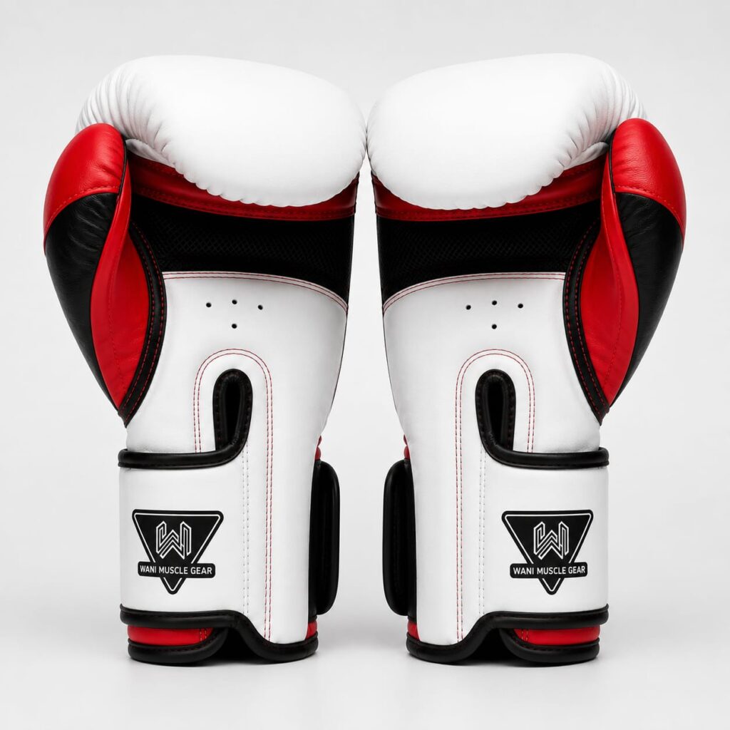Private label boxing gloves black and red custom design for boxing equipment wholesale supplier