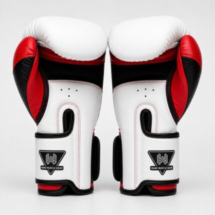 Private label boxing gloves black and red custom design for boxing equipment wholesale supplier