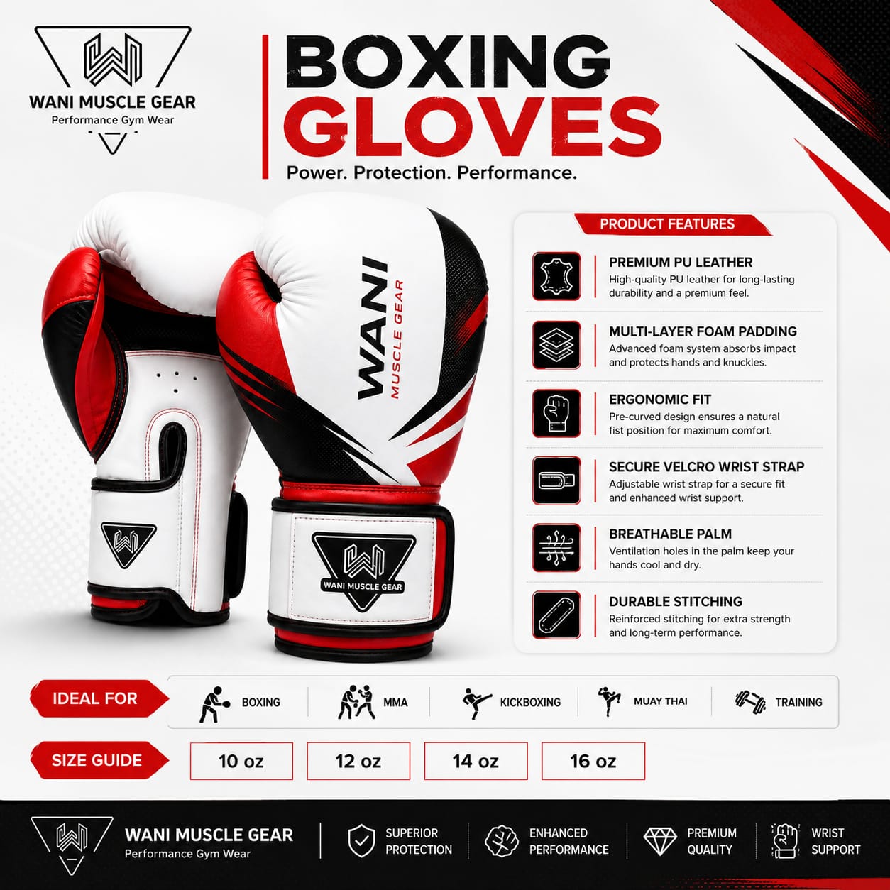 Custom Boxing Gloves – Wholesale OEM & Private Label Manufacturer holesale custom boxing gloves with multi-layer foam padding, wrist support and private label OEM service