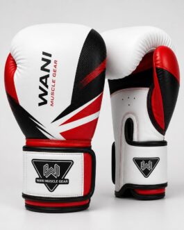 Home Custom black and red boxing gloves front and palm view for wholesale OEM private label