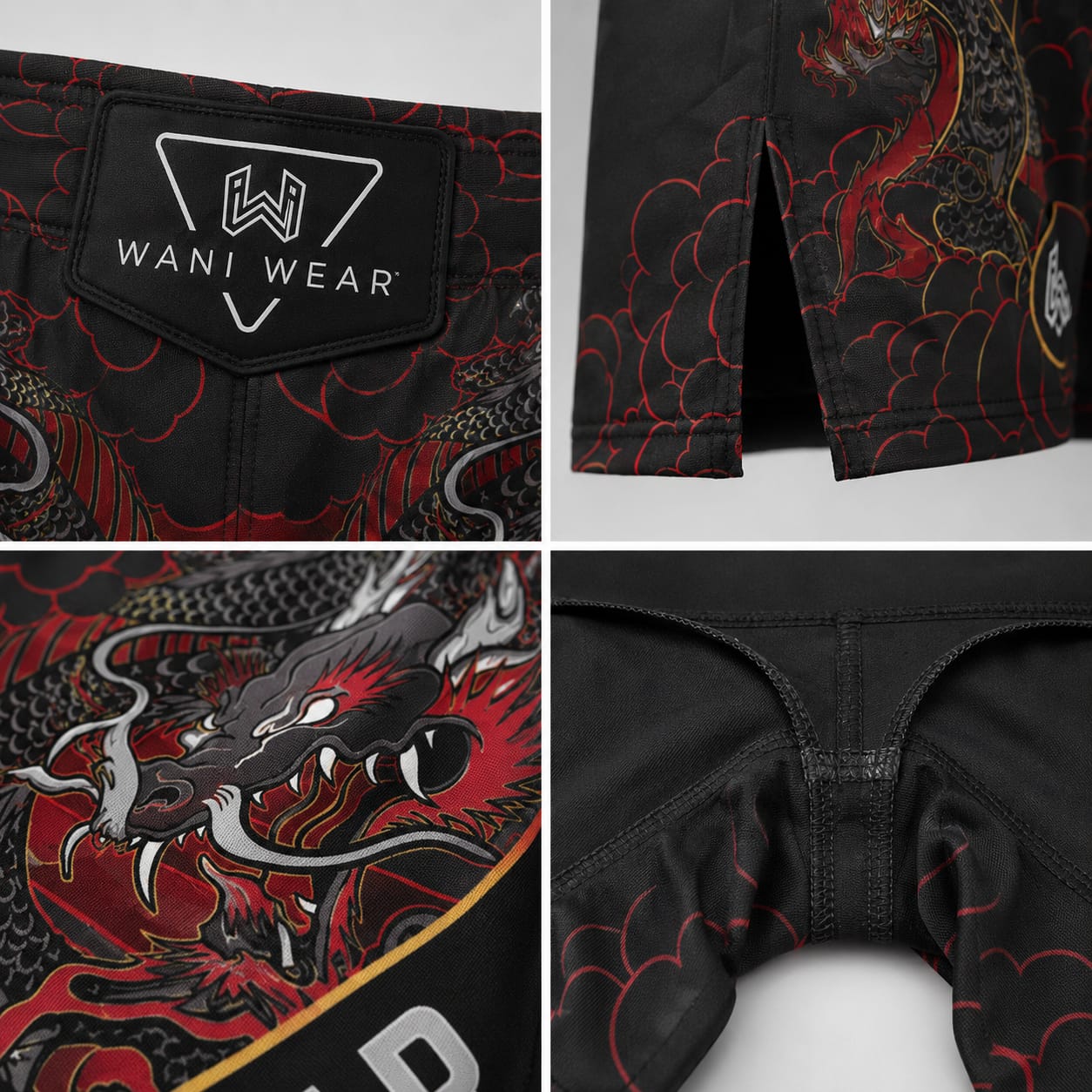 MMA Fight Shorts Wholesale – Custom Sublimated Dragon Print Fight Shorts (OEM/ODM) MMA Fight Shorts Wholesale – Custom Sublimated Dragon Print Fight Shorts (OEM/ODM) - Image 3